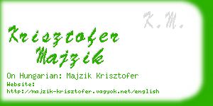 krisztofer majzik business card